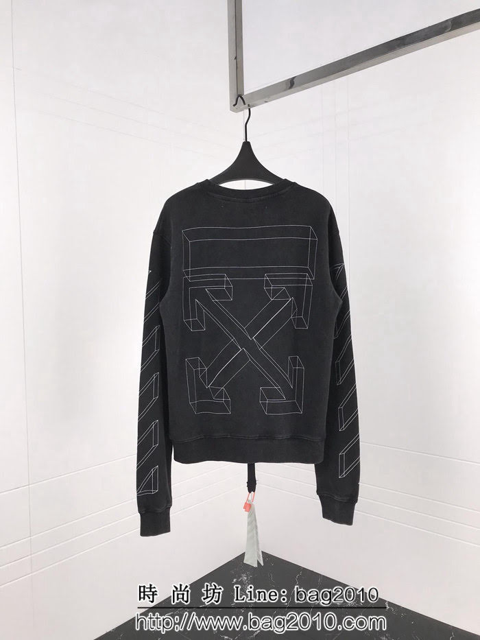 OFF-white18秋冬新款 做舊3D素描 純棉衛衣 男女同款 ydi1317